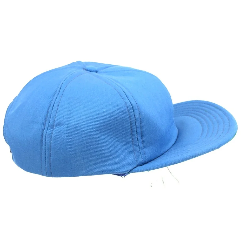 Vintage Blank Trucker Hat Cap Snapback Light Carolina Blue 90s Y2K Deadstock Sky